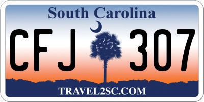 SC license plate CFJ307