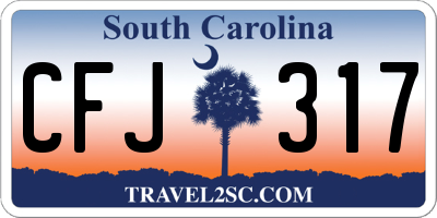 SC license plate CFJ317