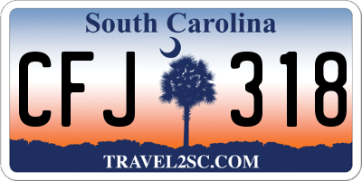 SC license plate CFJ318