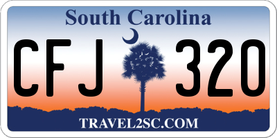 SC license plate CFJ320