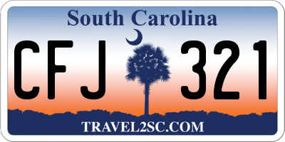 SC license plate CFJ321
