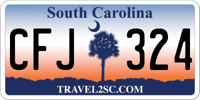 SC license plate CFJ324
