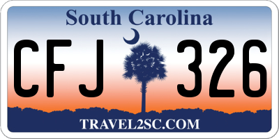 SC license plate CFJ326