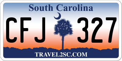 SC license plate CFJ327