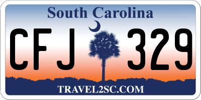 SC license plate CFJ329