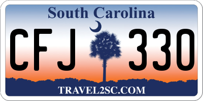SC license plate CFJ330