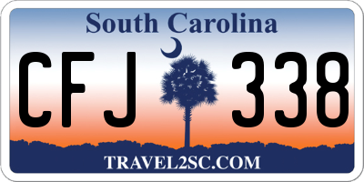 SC license plate CFJ338