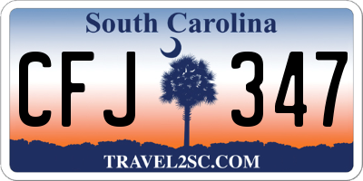 SC license plate CFJ347