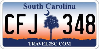 SC license plate CFJ348