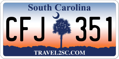 SC license plate CFJ351