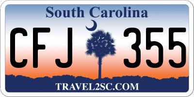 SC license plate CFJ355