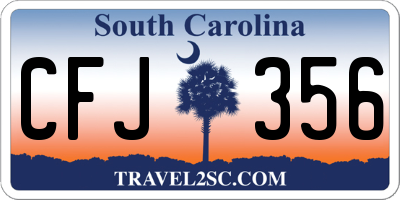 SC license plate CFJ356
