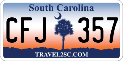 SC license plate CFJ357