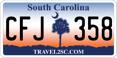 SC license plate CFJ358