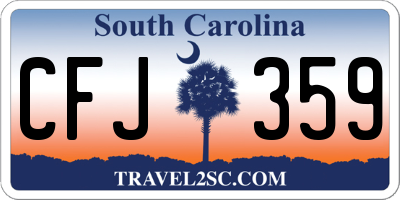 SC license plate CFJ359