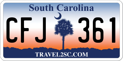 SC license plate CFJ361