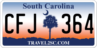 SC license plate CFJ364