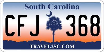 SC license plate CFJ368