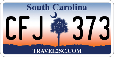 SC license plate CFJ373