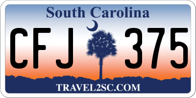 SC license plate CFJ375
