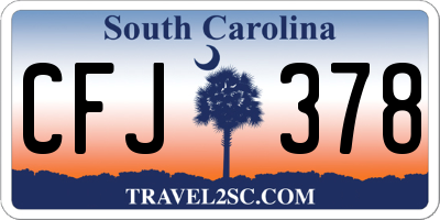 SC license plate CFJ378