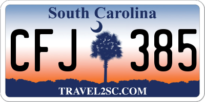 SC license plate CFJ385