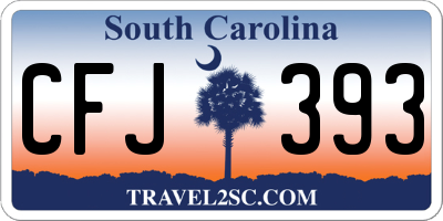 SC license plate CFJ393