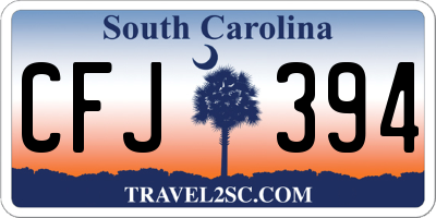 SC license plate CFJ394