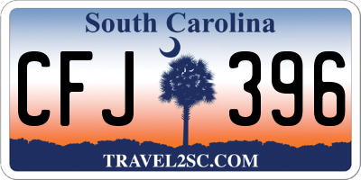 SC license plate CFJ396