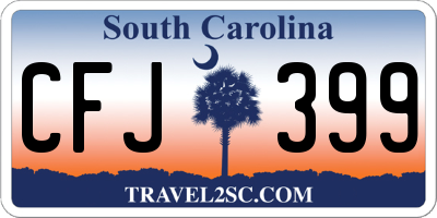 SC license plate CFJ399