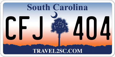 SC license plate CFJ404
