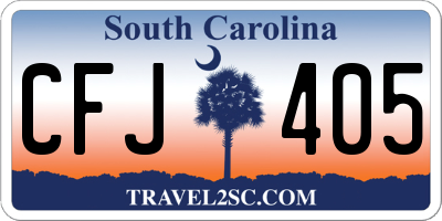 SC license plate CFJ405