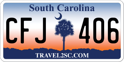 SC license plate CFJ406