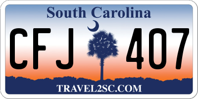 SC license plate CFJ407