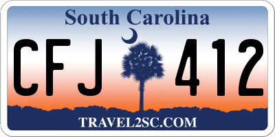 SC license plate CFJ412