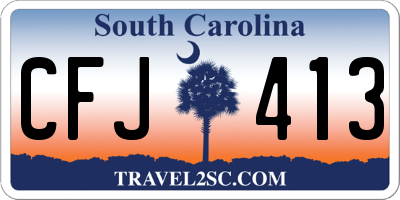 SC license plate CFJ413