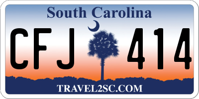 SC license plate CFJ414
