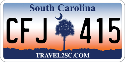 SC license plate CFJ415