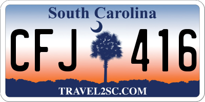 SC license plate CFJ416
