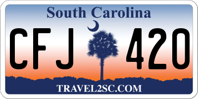 SC license plate CFJ420