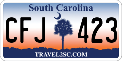 SC license plate CFJ423