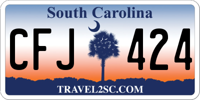SC license plate CFJ424