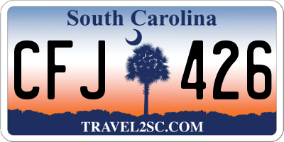 SC license plate CFJ426