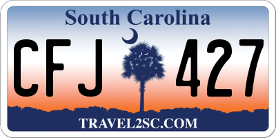 SC license plate CFJ427