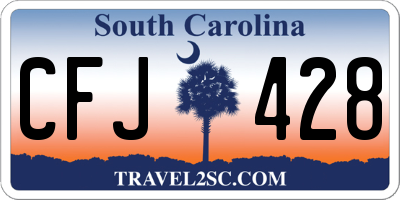 SC license plate CFJ428