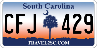 SC license plate CFJ429
