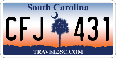 SC license plate CFJ431