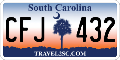 SC license plate CFJ432