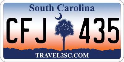 SC license plate CFJ435