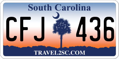 SC license plate CFJ436